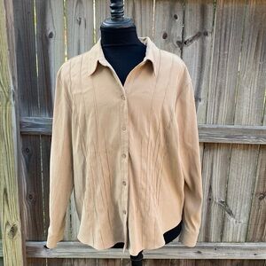 1830 faux suede stretch button up shirt, size 2X